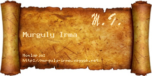 Murguly Irma névjegykártya